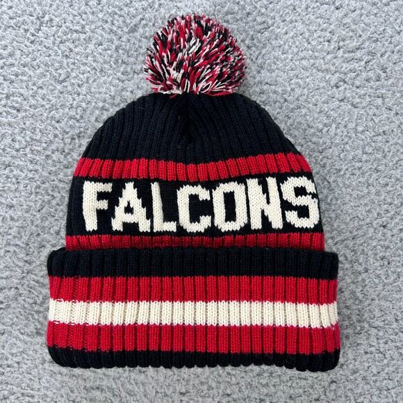 2 Atlanta Falcons Beanie Pom Hat Cap Atlanta Falcons Beanies 47' and New Era - Picture 6 of 16